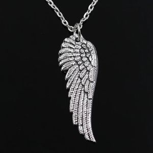 Angel Wings Pendants Round Cross Chain Short Long